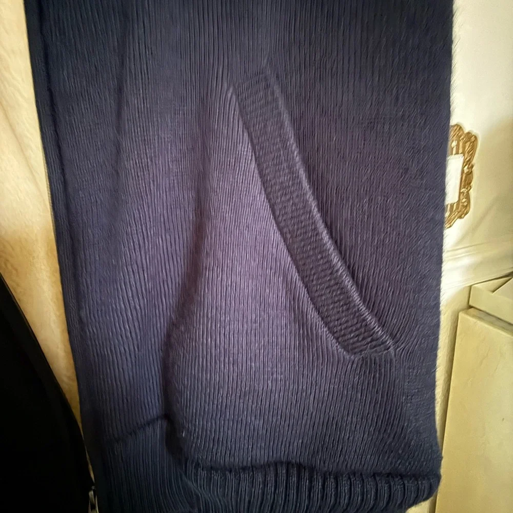 BERETTA Men’s Navy Wool JacketNWOT Sherpa LinenFull Zip Sweater Coat Large - Picture 15 of 17